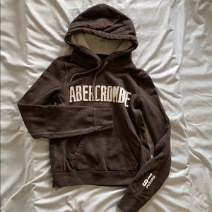Abercrombie & Fitch hooded sweater in brown